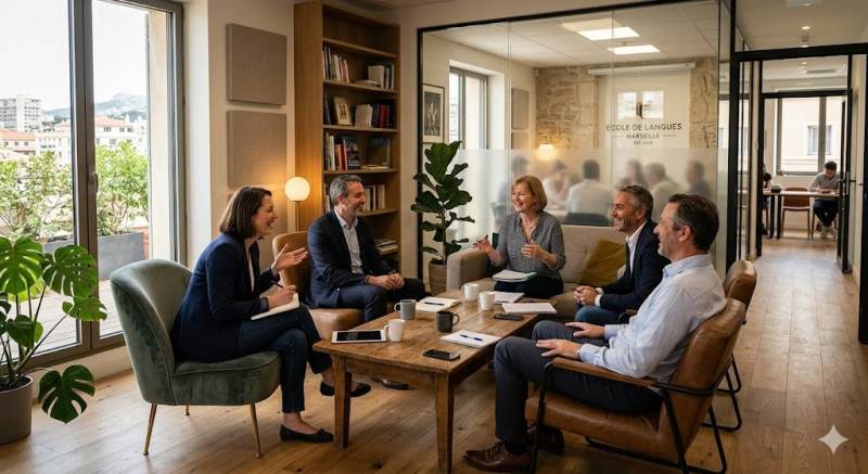 École d'anglais privée spécialisée Marseille 13012 Saint-Barnabé, alternative Maison Pour Tous anglais adultes Beaumont, professeur expert anglais Les Caillols, séance anglais 1h30 Plan-de-Cuques.