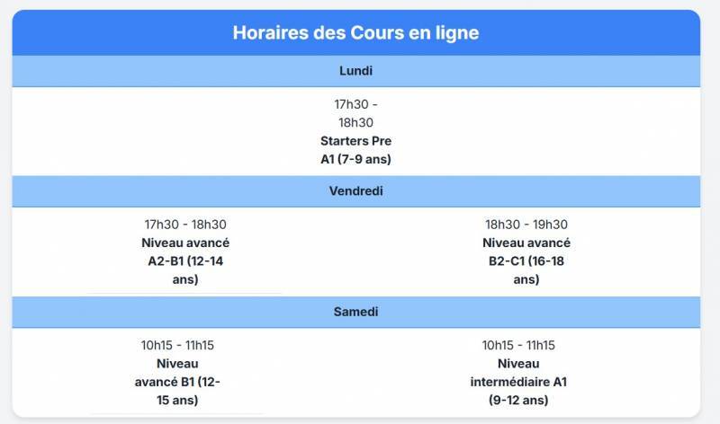 Cours d'essai gratuit en visio : découvrez une méthode d'anglais unique pour votre enfant.